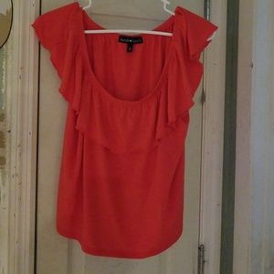 Off the shoulder blouse with ruffle